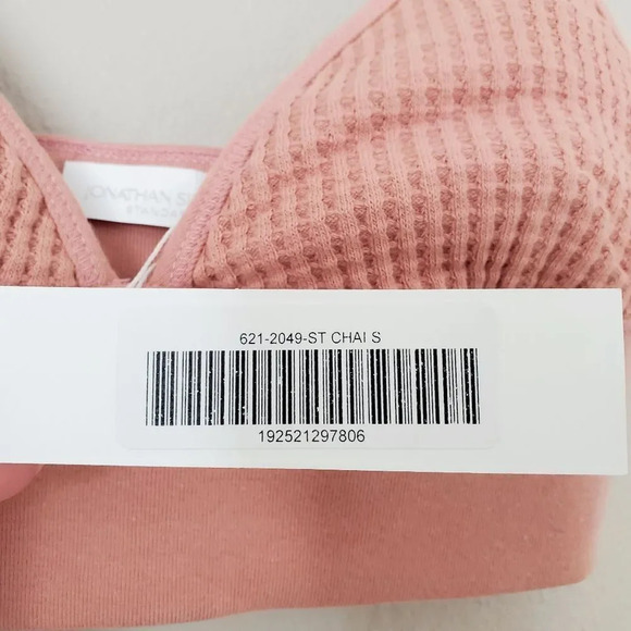 Jonathan Simkhai Juliette Chai Pink Waffle Bralette Size Small - Picture 7 of 8